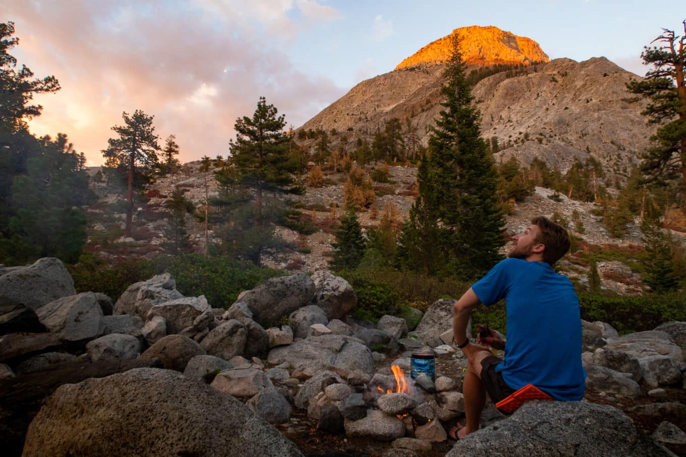Campfire in Kings Canyon National Park
