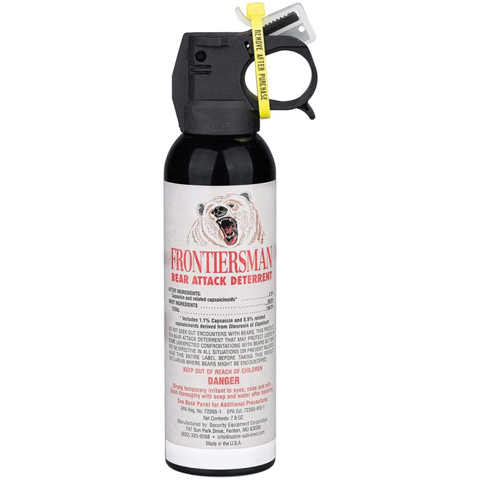 A canister of Frontiersman bear spray.