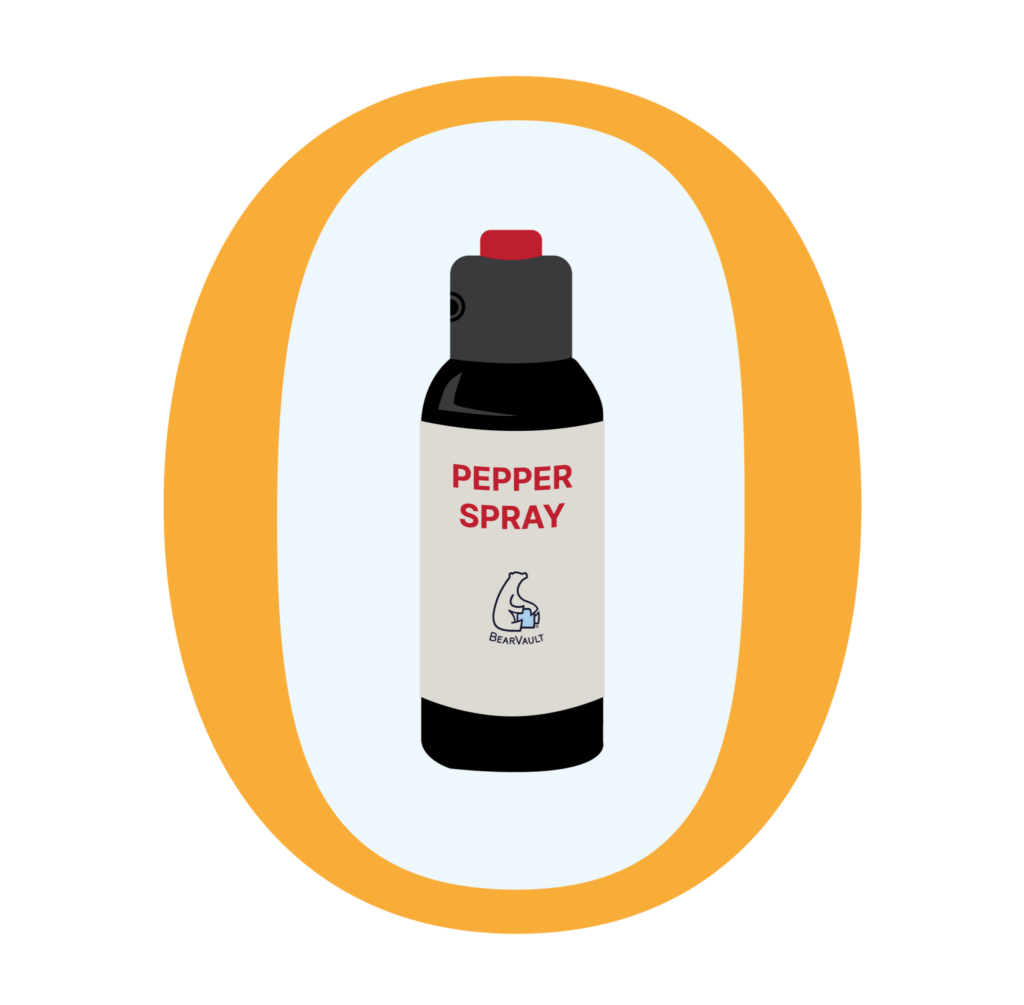 A graphic depicting pepper spray.