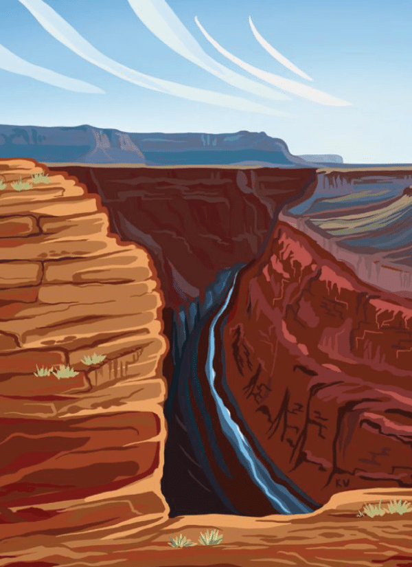 An Illustration of Grand Canyon National Park by Artist Madeleine Mathis