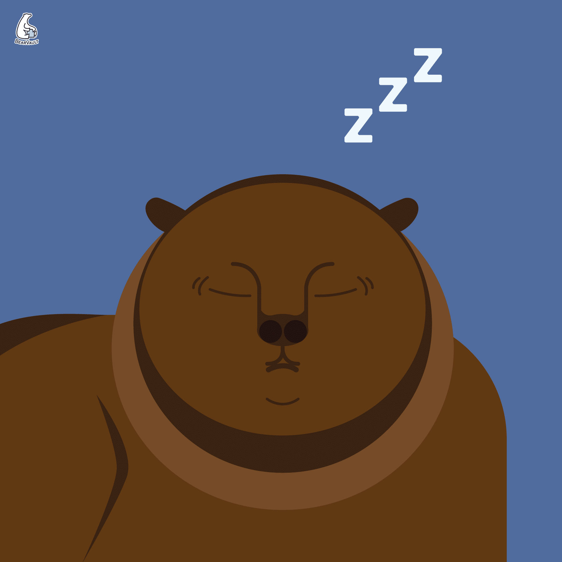 An illustration of a sleeping bear.