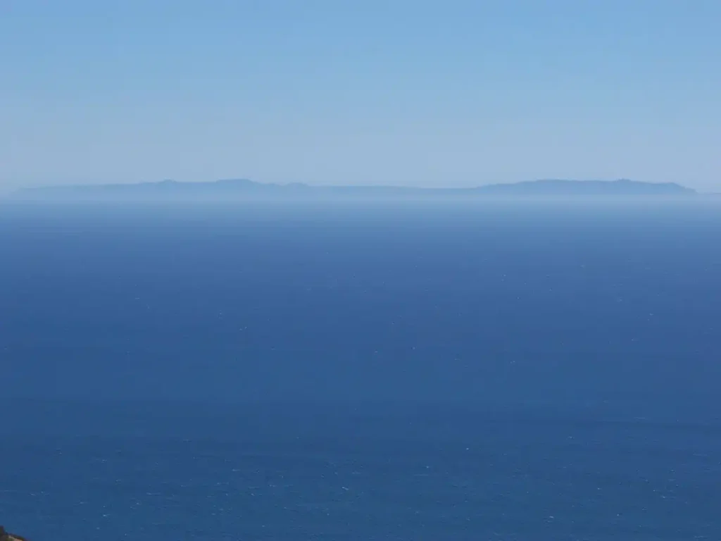 Distant shot of Catalina Island