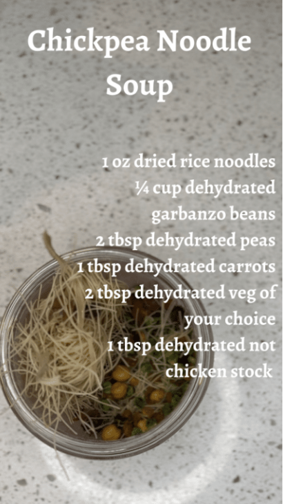 Chickpea Noodle Soup Backpacking Recipe